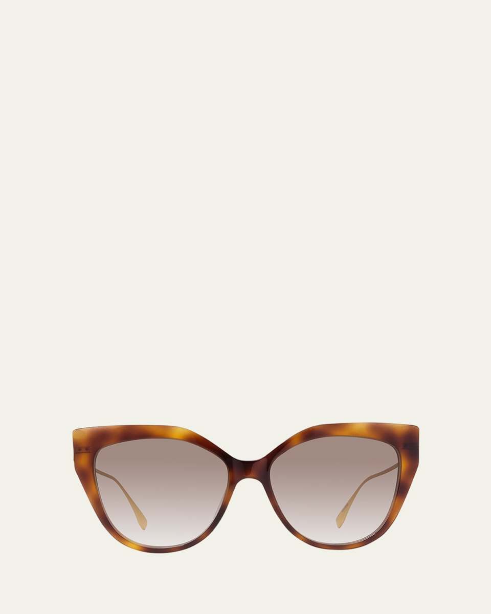 Iconic Baguette Metal Cat-Eye Sunglasses